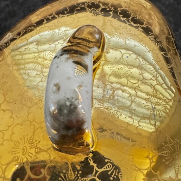 VTG Elynor China 24-Karat Gold-Plated Lidded Dish Vintage MCM Hollywood Regency - Picture 10 of 11